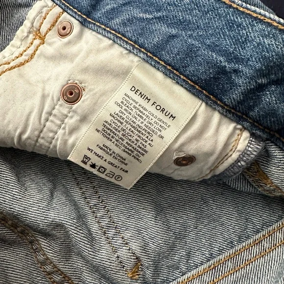 Denim Forum 90’s vintage maxi denim skirt.  **raw hem - Picture 4 of 8